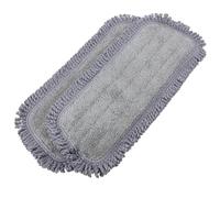 CIYODO 2pcs Microfiber Mop Pads with Tassel Edges for Spray Mop Refill Reusable Flat Replacement for Hardwood and All Floor Types Quick Attach Hook Loop Handsfree Cleaning Efficiency