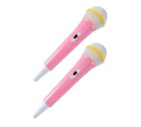 CIYODO 2Pcs Microphones Portable Interactive Fake Microphone Props for Stage Performance Lip Sync and Role Play Safe Material Birthday Gift for Boys