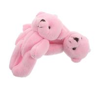 CIYODO 2pcs Mini Plush Bear Dolls for Dollhouse Realistic Soft Stuffed Bears for Pretend Play DIY Crafts Collectible Miniature Scene Accessories