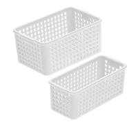 CIYODO 2pcs Miniature Storage Basket Set for Doll Houses Compact White Mini Basket Ornament for Bjd Models Decorative Model Accessory Enhancing Creativity and Hand Eye Coordination