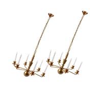 CIYODO 2pcs Model Chandelier Mini Pendant Lights Glow Decorations Dollhouse Accessories Small Luminous Ceiling Lamp Doll House Chandelier Miniature Hanging Light Sand Table Ornament Shine