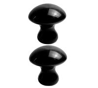 CIYODO 2pcs Mushroom Shape Facial Massaging Stones for Hot Cold Therapy Smooth Polished Edges Gua Sha Tools for Skin Care Absorption Wrinkle Reduction Boost