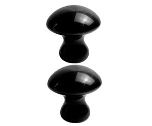 CIYODO 2pcs Mushroom Shape Facial Massaging Stones for Hot Cold Therapy Smooth Polished Edges Gua Sha Tools for Skin Care Absorption Wrinkle Reduction Boost