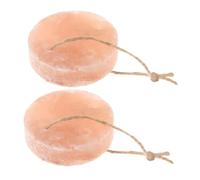 CIYODO 2pcs Natural Mineral Salt Blocks for Small Animals Safe Chewing Toys for Hamsters and Squirrels Essential Trace Elements for Healthy Pets