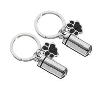 CIYODO 2pcs Pet Urn Dog Paw Cleaner Human Urns for Dogs Ashes Medium Dog Urns Pot Feeder Kit Pet Memorial Stones Pet Ashes Pendant Commemorative Pet Hair Remover Holder Stainless Steel
