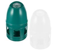 CIYODO 2Pcs Pigeon Water Feeder Set 3L White and Green Water Dispensers for Bird Cages, Large Capacity Pet Bird Watering Supplies Suitable for Pigeons and Doves