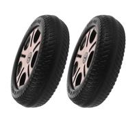 CIYODO 2Pcs Pink Tricycle Rear Wheels Replacement with 0.8Cm Hole Diameter, Anti-Slip Durable Scooter Wheels for Tricycles and ’ Bikes Accessories