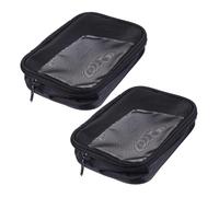 CIYODO 2pcs Portable Mesh Travel Makeup Bags Small Cosmetic Storage Pouches Organizer for Toiletries Lipstick Facial Care Wash Bags Practical Gift for for for for for for