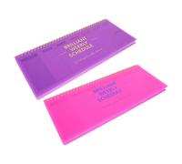 CIYODO 2pcs Portable Weekly To Do List Notepad Spiral Desk Planner with Habit Tracker Schedule Organizer for Home School and Work Minimalist Purple Rose Red Planning Pads