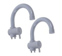CIYODO 2pcs Pretend Play Kitchen Sink Faucet Fake Simulation Plastic Faucets for Role Playing Indoor Outdoor Fun Compatible with Other Kitchen Accessories