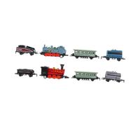 CIYODO 2Pcs Pull Back Steam Train Model Train for Early Childhood Education Lightweight Promotes Skills Smooth Surface No Burrs
