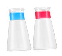 CIYODO 2pcs Pump Dispenser Bottles for Liquid Makeup Remover with Leak Caps Easy Press Empty Pump Bottles for Travel and Home Use Leak Resistant Containers for Nail Polish and Cosmetics