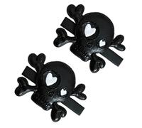 CIYODO 2Pcs Punk Style Skull Skeleton Hair Clips Black Barrettes for Halloween Costume Party Accessories for Women