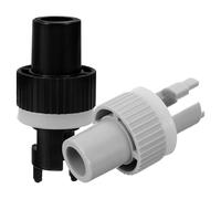 CIYODO 2Pcs Quick Inflate Valve Adapter for Kayak and Boat Air Pump, Six-Hole Grey and Black Air Valve Connector for Inflatable Dinghy, Raft, and PVC Boat Accessories