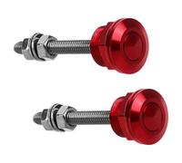 CIYODO 2pcs Quick Release Push Button Hood Latch Pins, Stainless Steel Small Bonnet Lock Screws, Vehicle Engine Hood Locking Mechanism for Car Racing and Auto Repair, Red