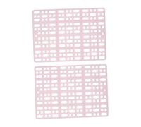 CIYODO 2pcs Rabbit Foot Mat Comfortable Plastic Mats for Pet Cage with Fixed Tabs for Easy Installation for Rabbits Guinea Pigs and Animals Pink