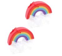CIYODO 2pcs Rainbow Shower Flowers Skin Bath Bubble Forming Bath Skin Scrubbers