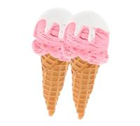 CIYODO 2Pcs Realistic Faux Ice Cream Scoops Decorative Dessert Props for Exhibition Party and Store Display Intricate Craftsmanship and Great for Visual Merchandising