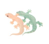 CIYODO 2pcs Realistic Simulation Gecko Model Lizard Figurine Garden Animal Ornaments Jiggly Pets