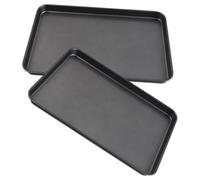 CIYODO 2pcs Rectangular Carbon Steel Baking Pans Nonstick Lightweight Loaf and Cake Trays for Oven and Toaster Oven Baking Bread Pizza Cookies