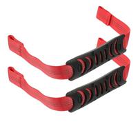 CIYODO 2pcs Red Nylon Car Seat Back Safety Handles for Rear Passenger Seat, Headrest Support Strap with Grab Handle for Vehicle Interior Protection, Car Door Assist Accessories