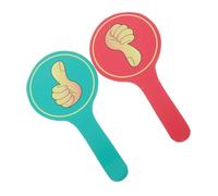 CIYODO 2pcs Reusable Double-sided Voting Paddles for Classroom Teachers Foam Boards with Green Thumbs Up Red Thumbs Down Interactive Handheld Answer Tools for Student Participation and
