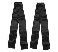 CIYODO 2pcs Satin Wig Grip Bands Black Wide Silk Scarf Headbands Non-slip Wraps for Wigs Hair Accessories and Practical for Various Occasions