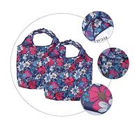 CIYODO 2pcs Shopping Bag Sundries Tote Bag Storage Folding Tote for Women Corduroy Material Plain Design for Everyday Use