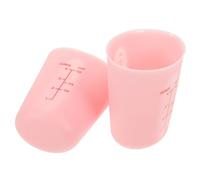 CIYODO 2pcs Silicone Measuring Cups with Double Scale Thickened Flexible Silicone Liquid Measuring Cups for Baking and Cooking Semi Mixing Jugs for Milk Honey Sauce Measurement