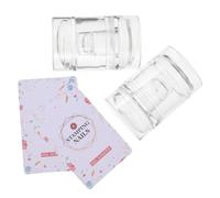 CIYODO 2pcs Silicone Nail Stamping Kit for French Tip Art DIY Manicure Nail Stamp Jelly Stamper and Printing Steel Plate for Home Salon