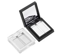 CIYODO 2pcs Small DIY Empty Eyeshadow Palette with Dual Compartments for Lipstick Blush Contour Highlighter Travel Makeup Pans Organizer for Custom Cosmetic Storage