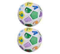 CIYODO 2pcs Soccer Balls Lightweight Mini Footballs for Boys Safe Rubber Alphabet Soccer Balls for Preschool Learning and Outdoor Indoor Play