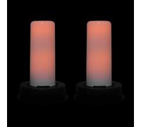 CIYODO 2PCS Solar Flame Light Replacement Tops Outdoor Solar Light Parts with Realistic Flickering Flame Effect Easy Install Battery Box for Lantern DIY Garden Patio Decor