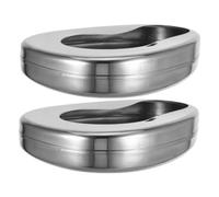 CIYODO 2pcs Stainless Steel Bed Pans for Elderly Bedridden Patients Compact Lightweight Night Pot Design Easy to Clean Metal Bedpan for Home and Hospital Use