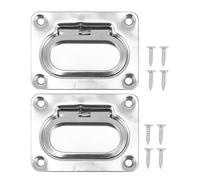 CIYODO 2PCS Stainless Steel Boat Flush Pull Handles, Recessed Marine Hatch Latches, Yacht Cabin Grip, Heavy Duty Flush Lift Pulls for Boat Deck Doors