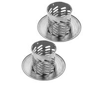 CIYODO 2pcs Stainless Steel Round Chimney Vent Cap with Mesh, Universal Fireplace Roof Vent Cover for Outdoor Exhaust, Fits Most Chimney Holes with Ventilation, Cone Shaped Design
