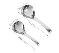 CIYODO 2pcs Stainless Steel Soup Ladle with Pour Spout Ergonomic Non Slip Handles Deep Large Small Serving Spoons for Thick Soups Sauces and Gravy Wall Mountable Kitchen Utensils