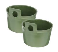 CIYODO 2pcs Thickened Plastic Water Ladle Capacity Practical Watering Scoop for Gardening and Fertilizing Smooth Surface Easy-Clean Serving Ladle for Outdoor Use