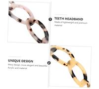 CIYODO 2pcs Tortoiseshell Hair Hoop with Teeth Design Hollow Out Headbands for Women Smooth Surface Comfortable Hairbands Stylish Hair Accessories for Daily Wear and Random Color