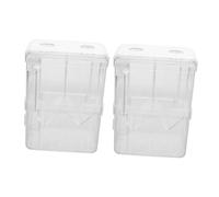 CIYODO 2pcs Transparent Floating Fish Breeding Box for Aquarium Compact Acrylic Isolation Hatchery for Guppy Betta Clownfish Portable Reusable Fish Tank Incubator with Clear View