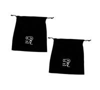 CIYODO 2pcs Travel Hair Dryer Bags with Drawstring Closure Soft Velvet Blow Dryer Storage Pouches for Hair Tools for Home and Business Trips Unisex Black Design