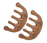 CIYODO 2Pcs Verawood Comb Lightweight Hair Detangling Comb for All Hair Types Comfortable Grip No Static for Home Travel Use Relaxing Massage Tool