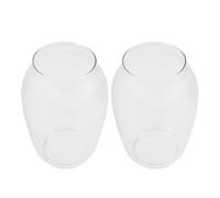 CIYODO 2Pcs Vintage Kerosene Lamp Shades Replacement Glass Globes for Outdoor Oil Lamps Hurricane Lantern Accessories Compatible with Classic Oil Models