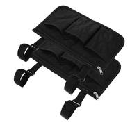 CIYODO 2pcs Wheelchair Armrest Hanging Storage Bag with Hook and Loop Straps Capacity Lightweight Organizer Pouch for Electric Wheelchairs Scooters Rollators and Walking Aids Black