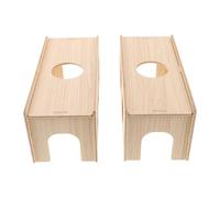 CIYODO 2pcs Wooden Hamster Tunnel for Guinea Pigs Gerbils Exploring House Cozy Hideaway Platform Tubes for Small Animals