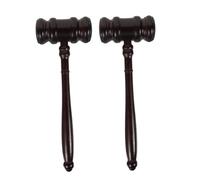 CIYODO 2pcs Wooden Judge Gavel Solid Wood Auction Hammer for Role Play Lightweight Compact Design with Smooth Polished Finish Traditional Courtroom for Costume and Party Use