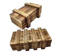 CIYODO 2Pcs Wooden Puzzle Box with Secret Compartments Educational Challenge for Safe Smooth Wood Material Parent Interaction Logical Thinking Development Gift