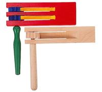 CIYODO 2pcs Wooden Ratchet Soundboards Rotating Castanets Musical Instrument Handheld Castanet for Cheering up Musical Soundboards