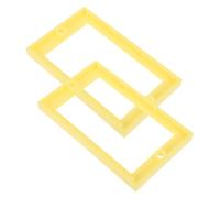 CIYODO 2pcs Yellow Electrical Outlet Box Extender with 6-32x1.25" Screws Plastic Power Outlet Box Spacer for Stable Installation and High Visibility in Home Wiring Projects Compatible