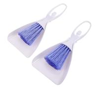 CIYODO 2sets Mini Broom Set Mini Dustpans Pet Cage Cleaning Tool Safe Material for Animals Random Color